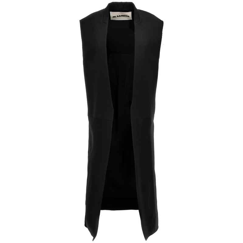 Jil Sander Two-material Long Vest Jil Sander Two-material Long Vest