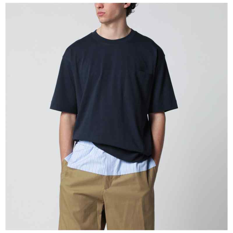 Dries Van Noten Navy blue cotton T-shirt, theFeinheit