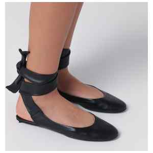 The Attico Black Cloe ballerina