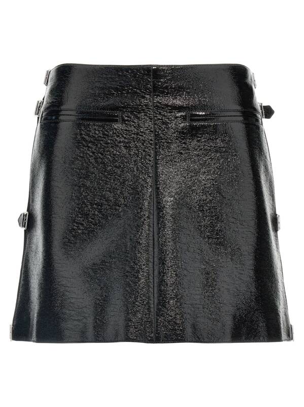 Courreges Mini Multi Sangle Vinyl Skirt Courreges Mini Multi Sangle Vinyl Skirt