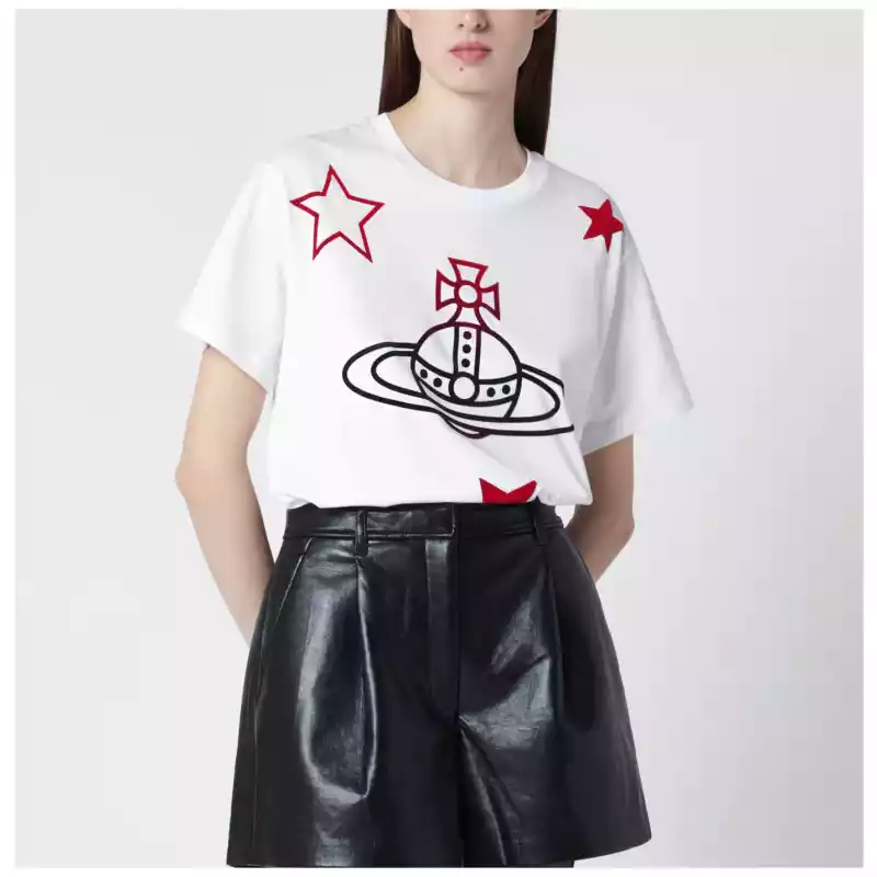 Vivienne Westwood White Orb and Stars T-shirt