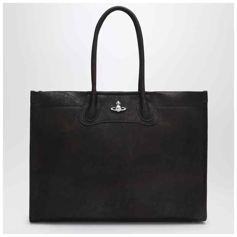 Vivienne Westwood Troy tote bag in dark brown leather, theFeinheit