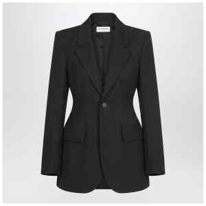 Balenciaga Hourglass jacket in black wool twill