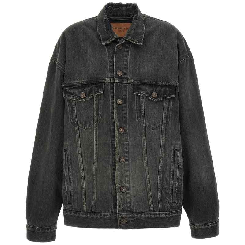 Balenciaga Denim Jacket With Used Effect
