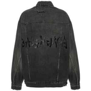 Balenciaga Denim Jacket With Used Effect