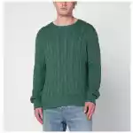Polo Ralph Lauren Green cotton cable-knit jumper