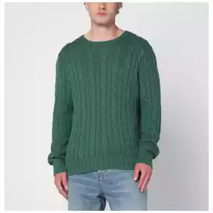 Polo Ralph Lauren Green cotton cable-knit jumper