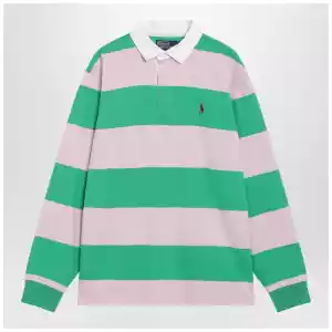 Polo Ralph Lauren Pink/emerald green striped polo