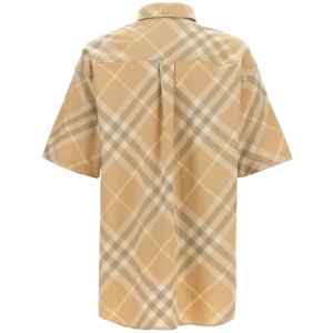 Burberry Logo Embroidery Check Shirt