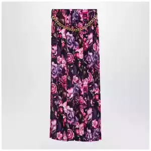 Balenciaga Long pleated floral skirt