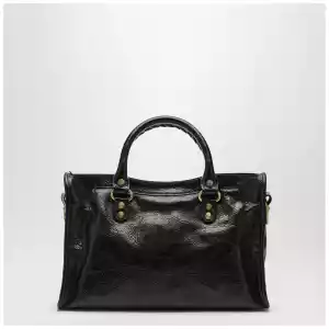 Balenciaga Le City small bag in black/antique gold