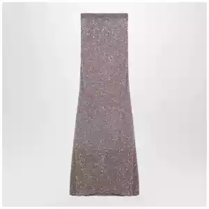 Balenciaga Light brown/silver maxi skirt with sequins