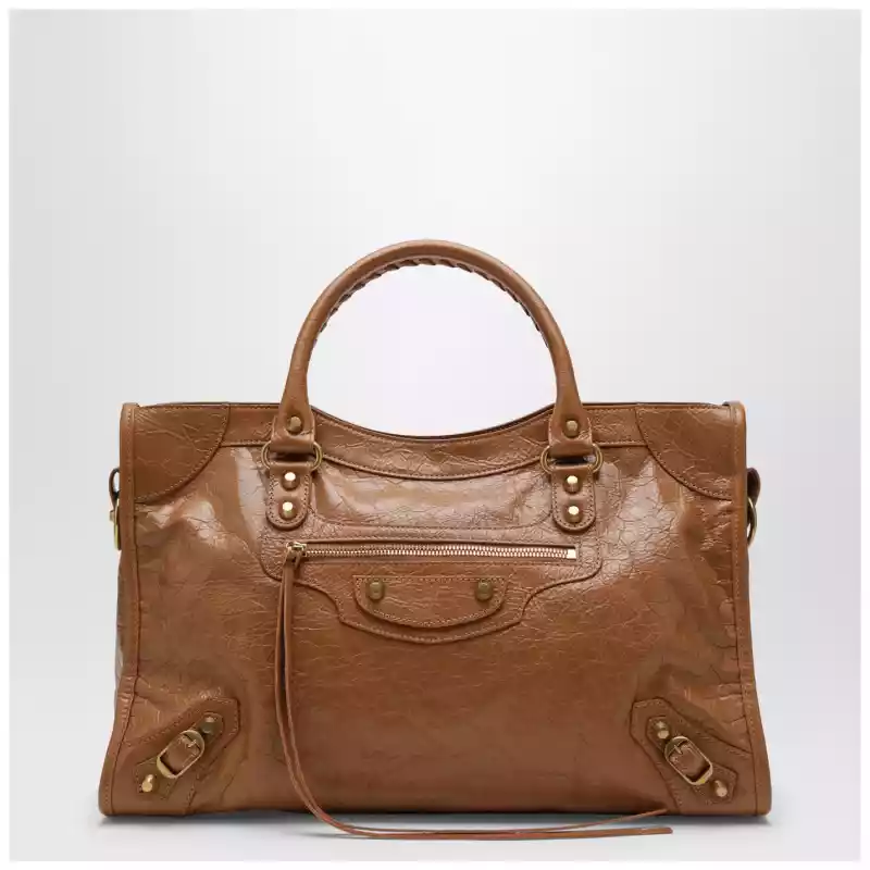 Balenciaga Le City medium bag in camel/antique gold