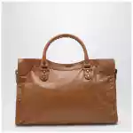 Balenciaga Le City medium bag in camel/antique gold