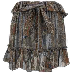 Saint Laurent All Over Print Skirt