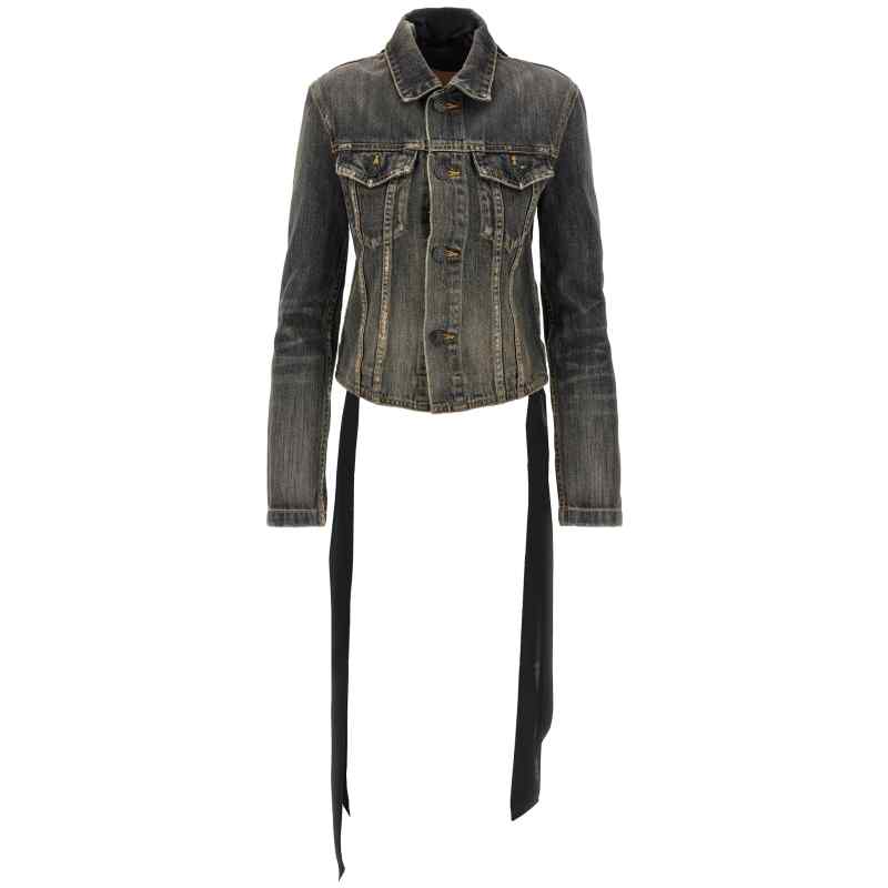 Balenciaga Lace Up Denim Jacket