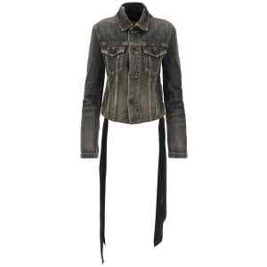 Balenciaga Lace Up Denim Jacket