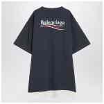 Balenciaga Double T-shirt Political Campaign navy/white