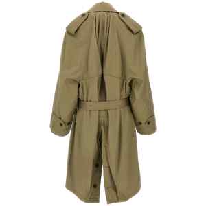 Balenciaga Draped Neck Trench Coat