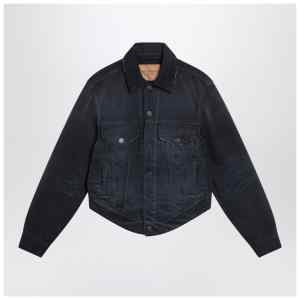 Balenciaga Navy blue jacket with curved waist