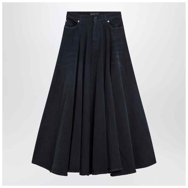 Balenciaga Navy blue maxi godet denim skirt Balenciaga Navy blue maxi godet denim skirt
