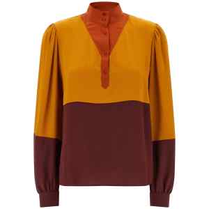 Saint Laurent Color-block Blouse