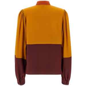 Saint Laurent Color-block Blouse