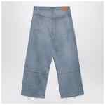 Balenciaga Light blue baggy jeans with rips