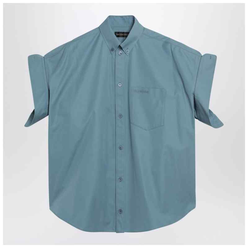 Balenciaga Grey-blue shirt with turn-up sleeves Balenciaga Grey-blue shirt with turn-up sleeves