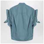 Balenciaga Grey-blue shirt with turn-up sleeves