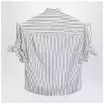 Balenciaga White striped shirt with turn-up sleeves