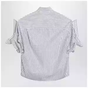 Balenciaga White striped shirt with turn-up sleeves