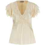 Alberta Ferretti Satin And Lace Top