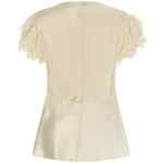 Alberta Ferretti Satin And Lace Top