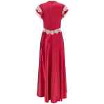 Alberta Ferretti Satin And Lace Dress