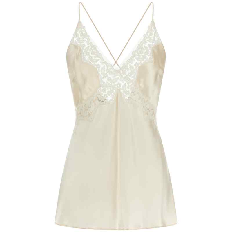 Alberta Ferretti Satin And Lace Top Alberta Ferretti Satin And Lace Top
