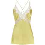 Alberta Ferretti Satin And Lace Top