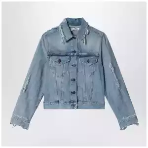 Acne Studios Distressed denim jacket Light blue