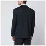 Lardini Single-breasted blue wool blend jacket