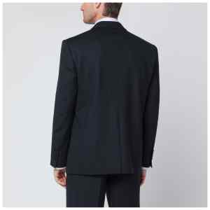 Lardini Single-breasted blue wool blend jacket
