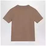Max Mara Hazelnut-coloured T-shirt in viscose crêpe