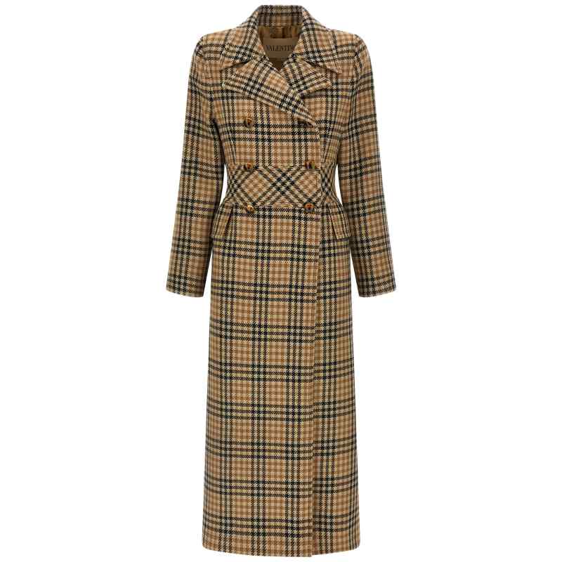 Valentino Garavani Houndstooth Wool Coat