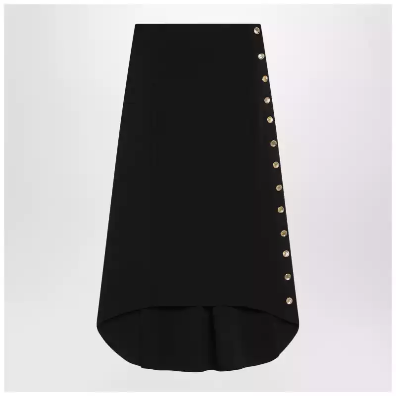 Givenchy Black Milan stitch skirt with buttons
