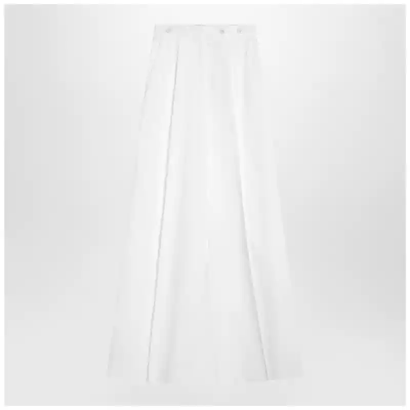 Givenchy White pleated cotton trousers