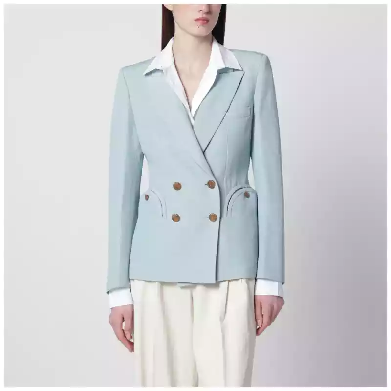 BZCHD03ZET_S_BLAZE-A001.a-1 Blazé Milano Light blue double-breasted jacket