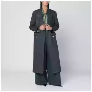 Tagliatore Black houndstooth double-breasted coat