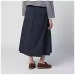 PT Torino Blue pleated cotton-blend skirt