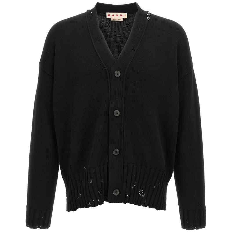 Marni Logo Embroidery Cardigan
