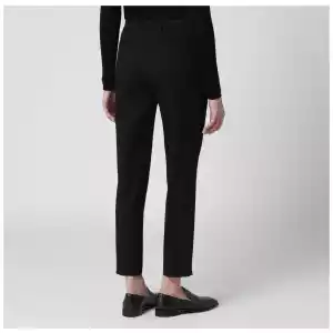 PT Torino Black slim-fit cotton-blend trousers