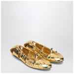 Chloé Metallic gold ballerina